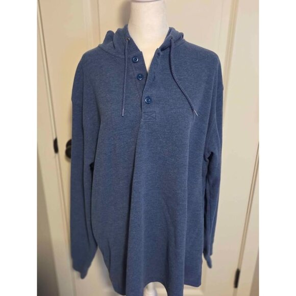 LL Bean mens pullover Henley sweatshirt XL - Picture 2 of 5